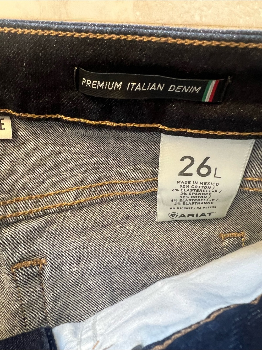 Ariat Premium Italian Raw Hem HR Flare Dark Indigo Jeans - Picture 8 of 8